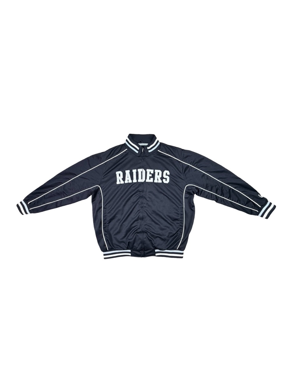 Vintage NFL x G-III Raiders Full-Zip Bomber / Track Jacket - Size XL
